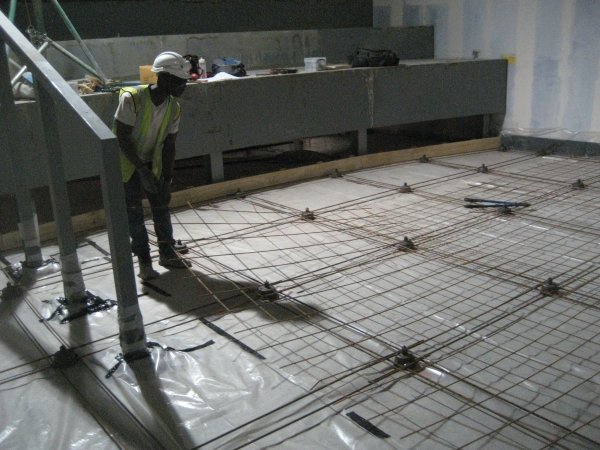 Floating Floor Laid Out For Concrete Mason Uk