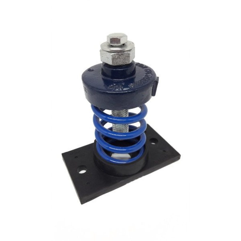 Open spring mounts are typically used to isolating mechanical equipment, which producing lower frequency vibrations.