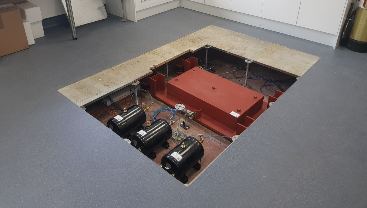 Air Spring Base installed ready for equipment